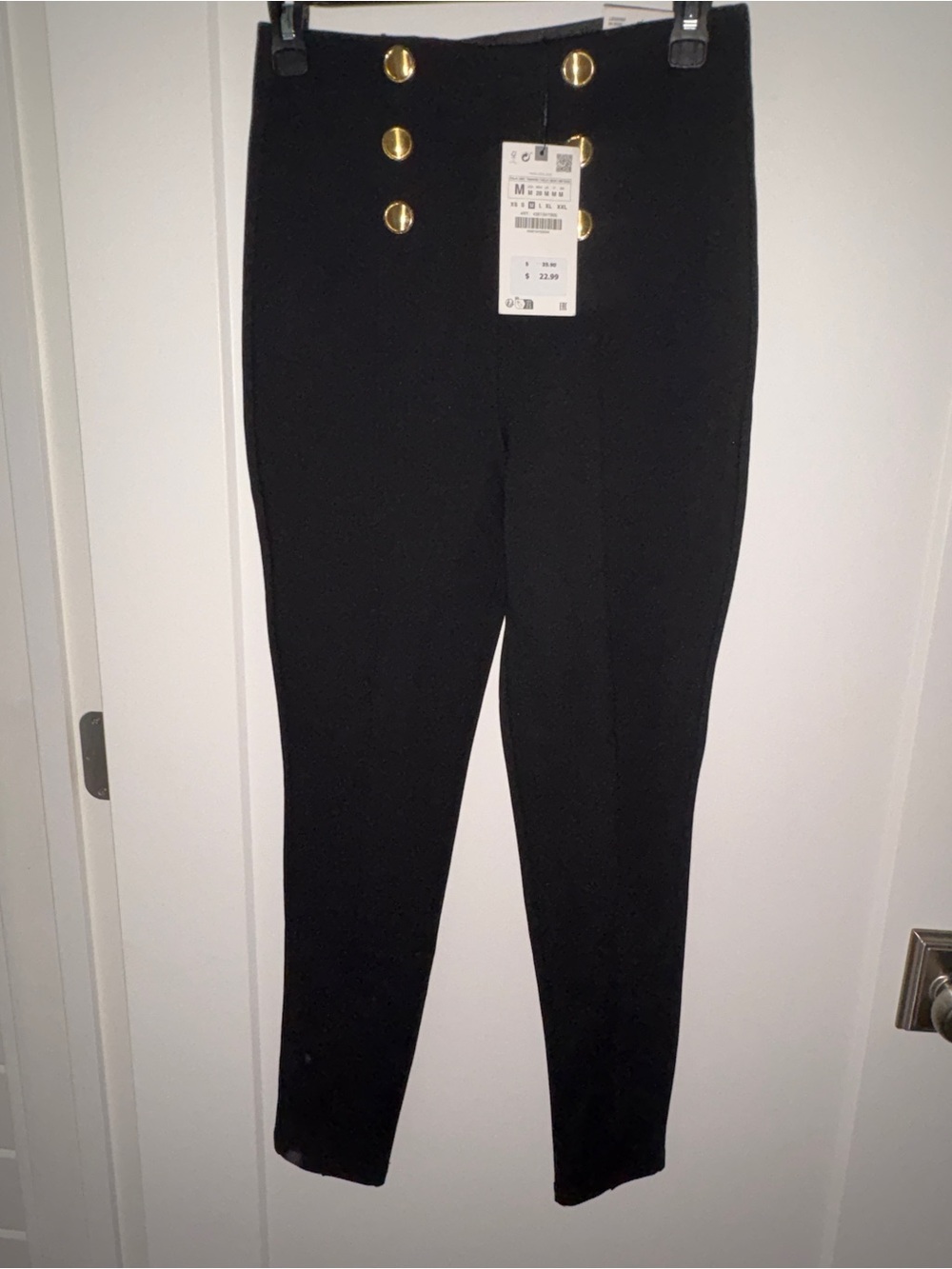 NWT Zara high rise legging pants sz M sailor style pull-on legging